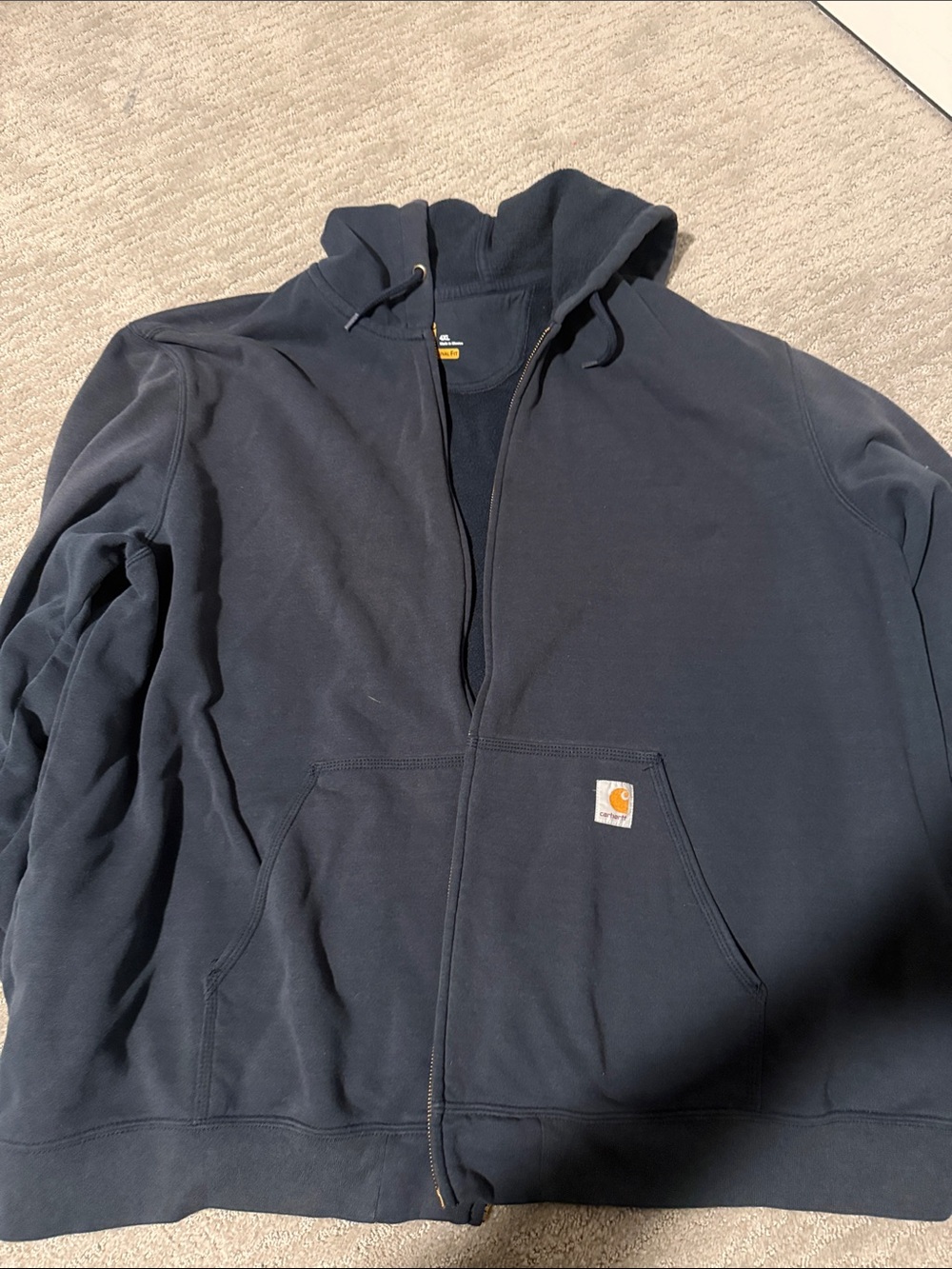 Carhartt Deep Navy Full-Zip Hooded Sweatshirt